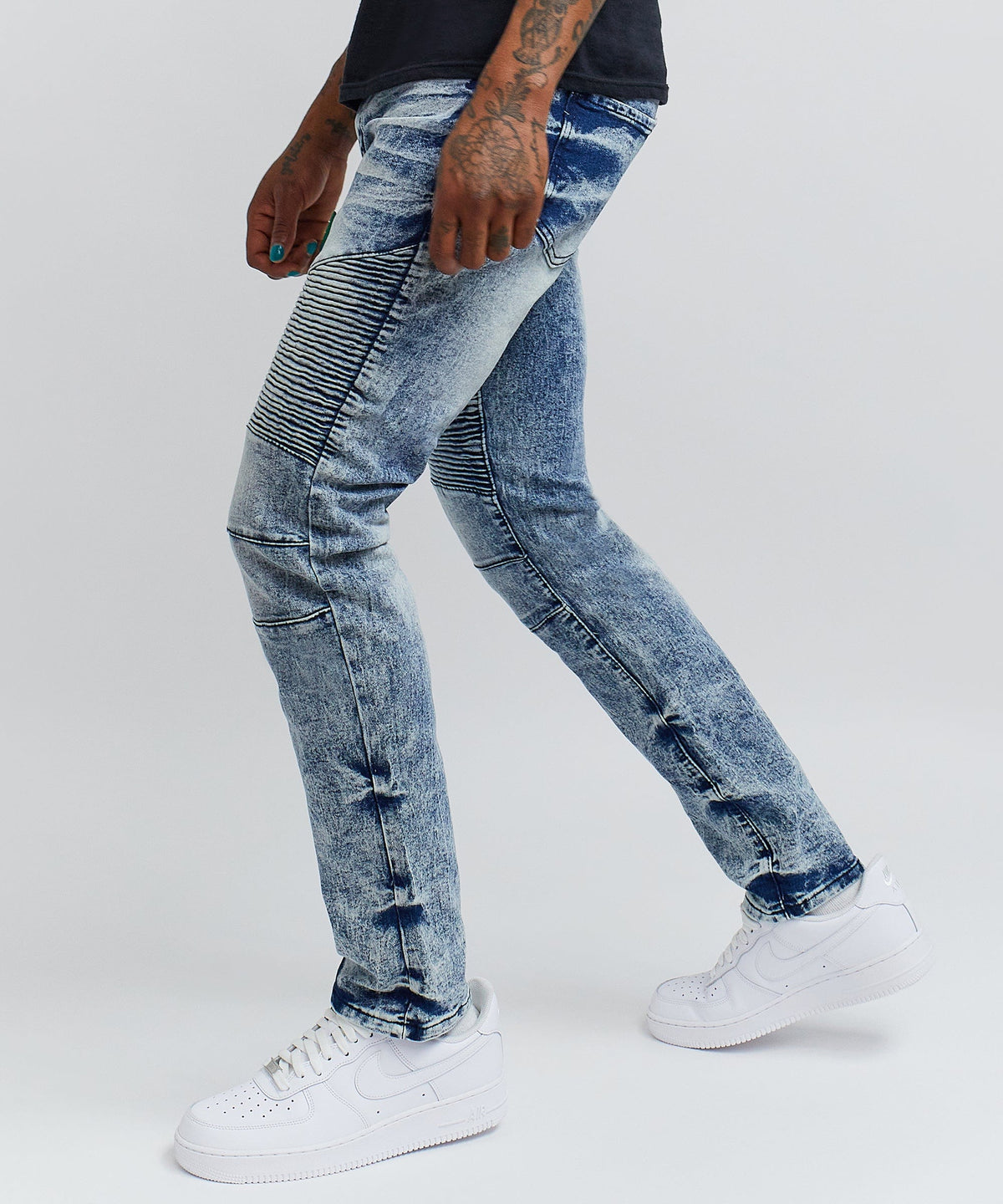 Reason Clothing New Wright Denim Jeans - Blue