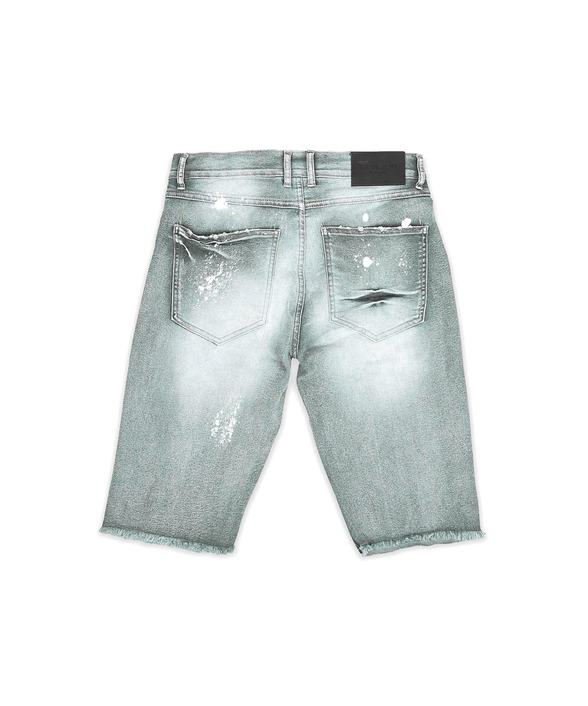 Reason Clothing Discount Wavy Denim Shorts
