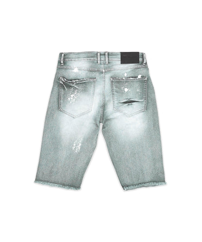 Reason Clothing Discount Wavy Denim Shorts