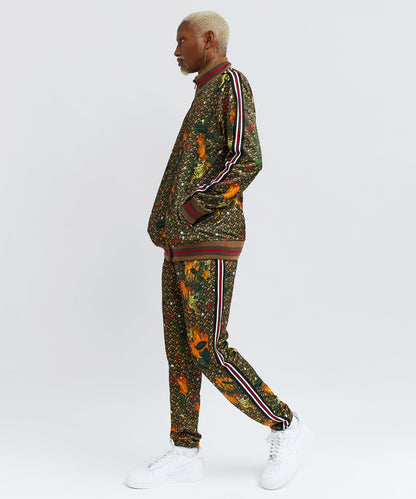 Reason Clothing Exclusive Quick Tiger Print Monogram Track Set