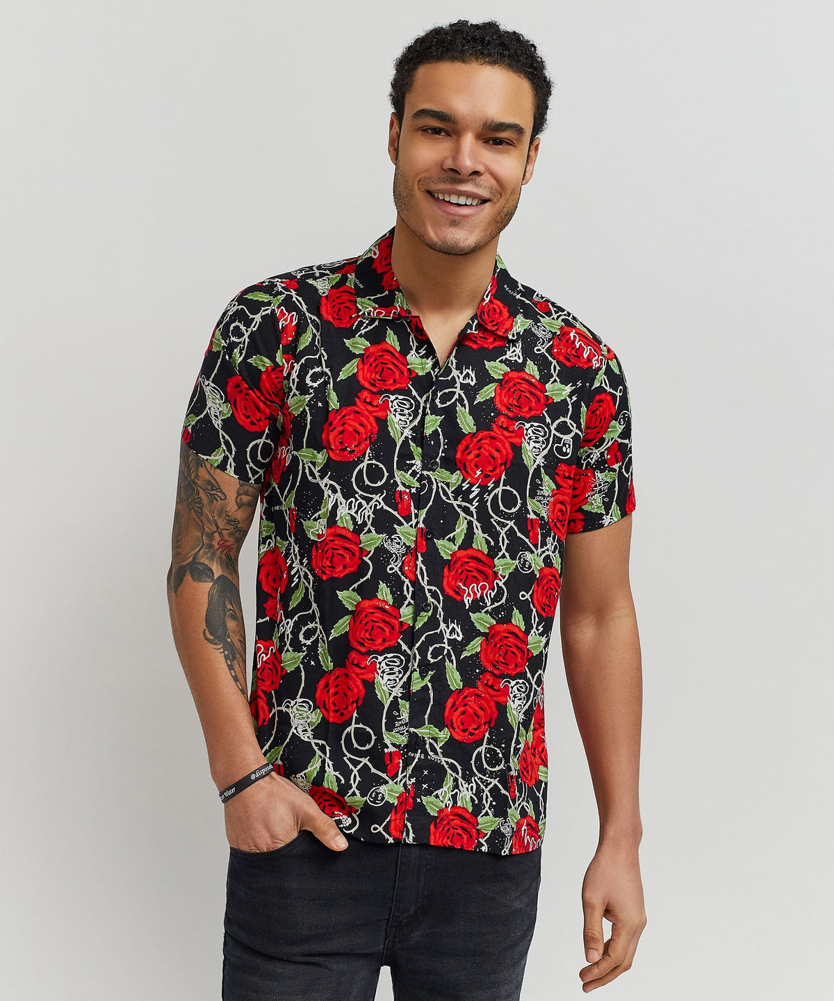 Reason Clothing Top Pick Harper Rose Short Sleeve Shirt