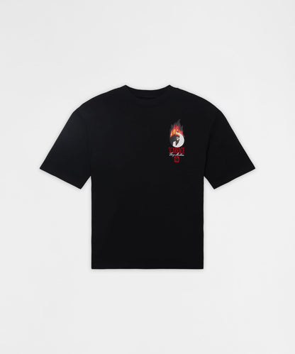 Reason Clothing Trusted Plus SIze Scarface Fire Short Sleeve Tee - Black