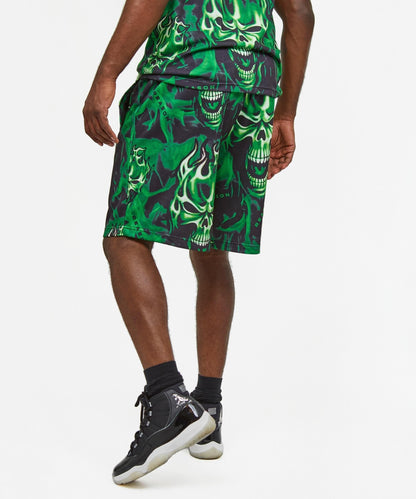 Reason Clothing Hot Sale Skull Rider Tee Shorts Set