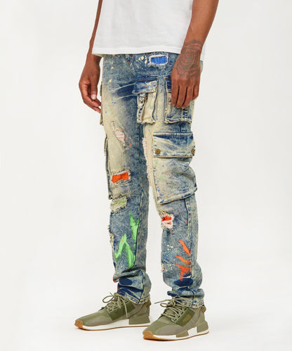 Reason Clothing Best Seller Radical Paint Splatter Patch Jeans