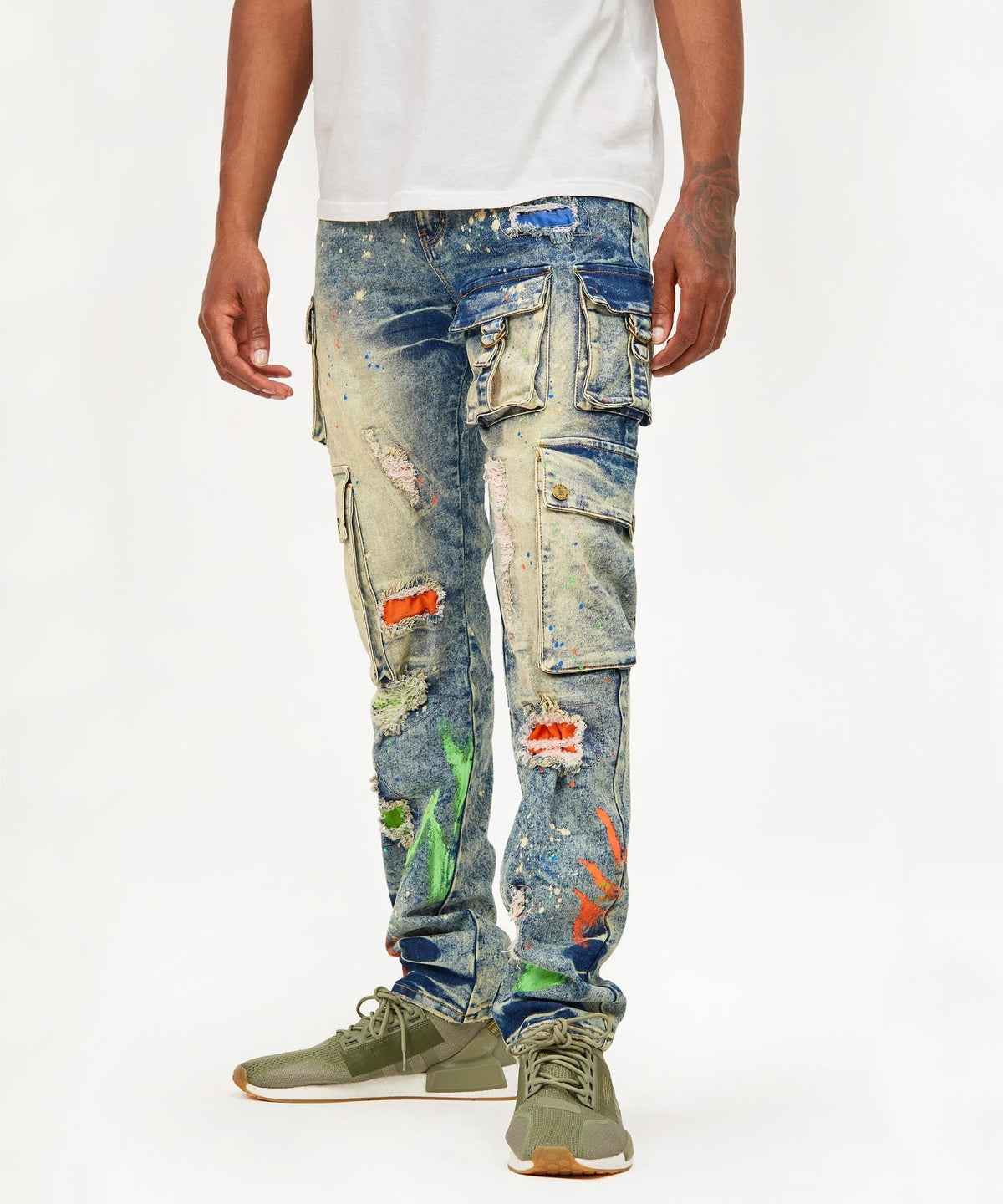 Reason Clothing Best Seller Radical Paint Splatter Patch Jeans