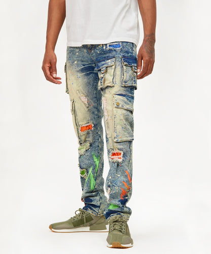 Reason Clothing Best Seller Radical Paint Splatter Patch Jeans