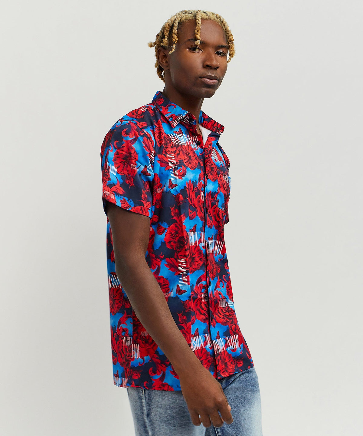 Reason Clothing Best Seller Rose Short Sleeve Shirt