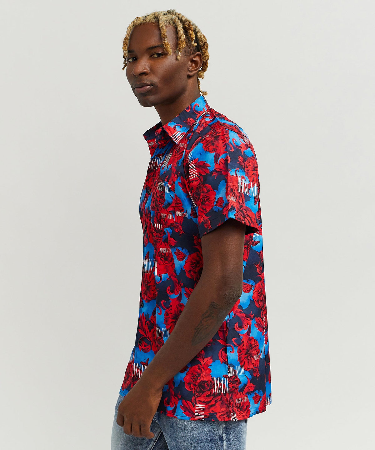 Reason Clothing Best Seller Rose Short Sleeve Shirt