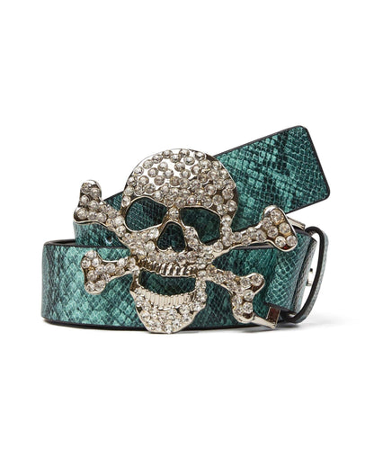 Reason Clothing Discount Skeletor Snakeskin Diamond Belt