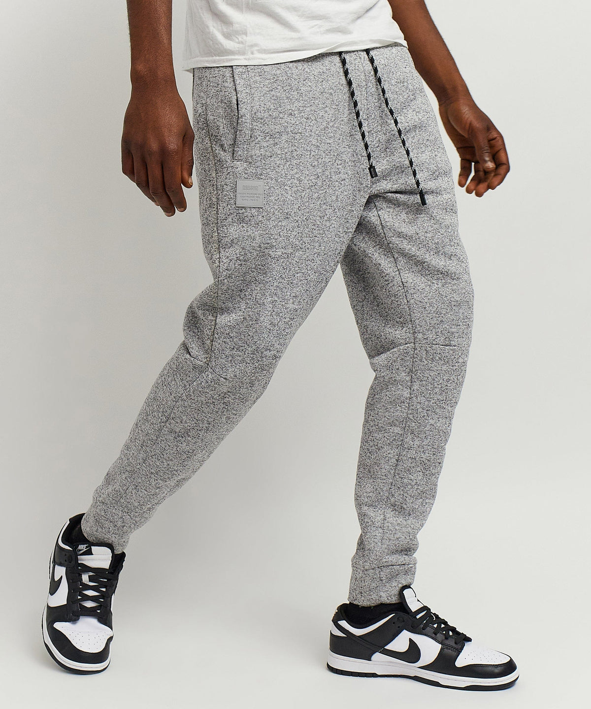 Reason Clothing Premium Jeff Slim Fit Grey Jogger With Side Zip Pocket