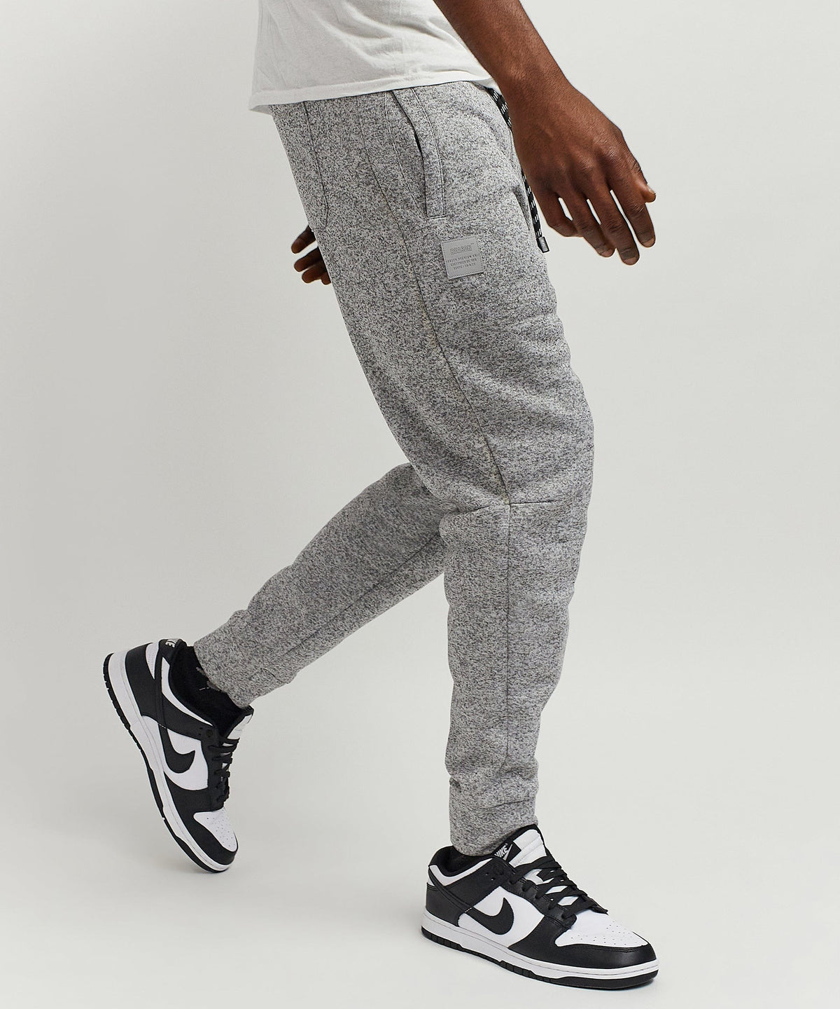 Reason Clothing Premium Jeff Slim Fit Grey Jogger With Side Zip Pocket