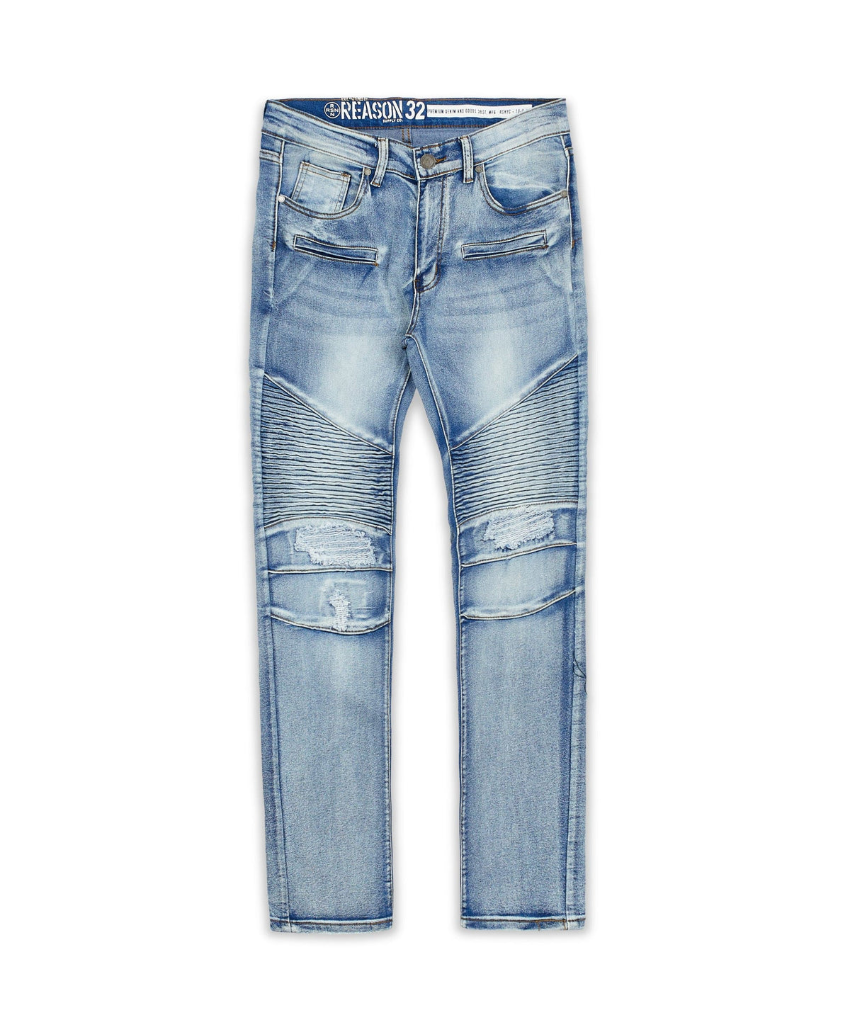 Reason Clothing Featured Hudson Washed Moto Jeans