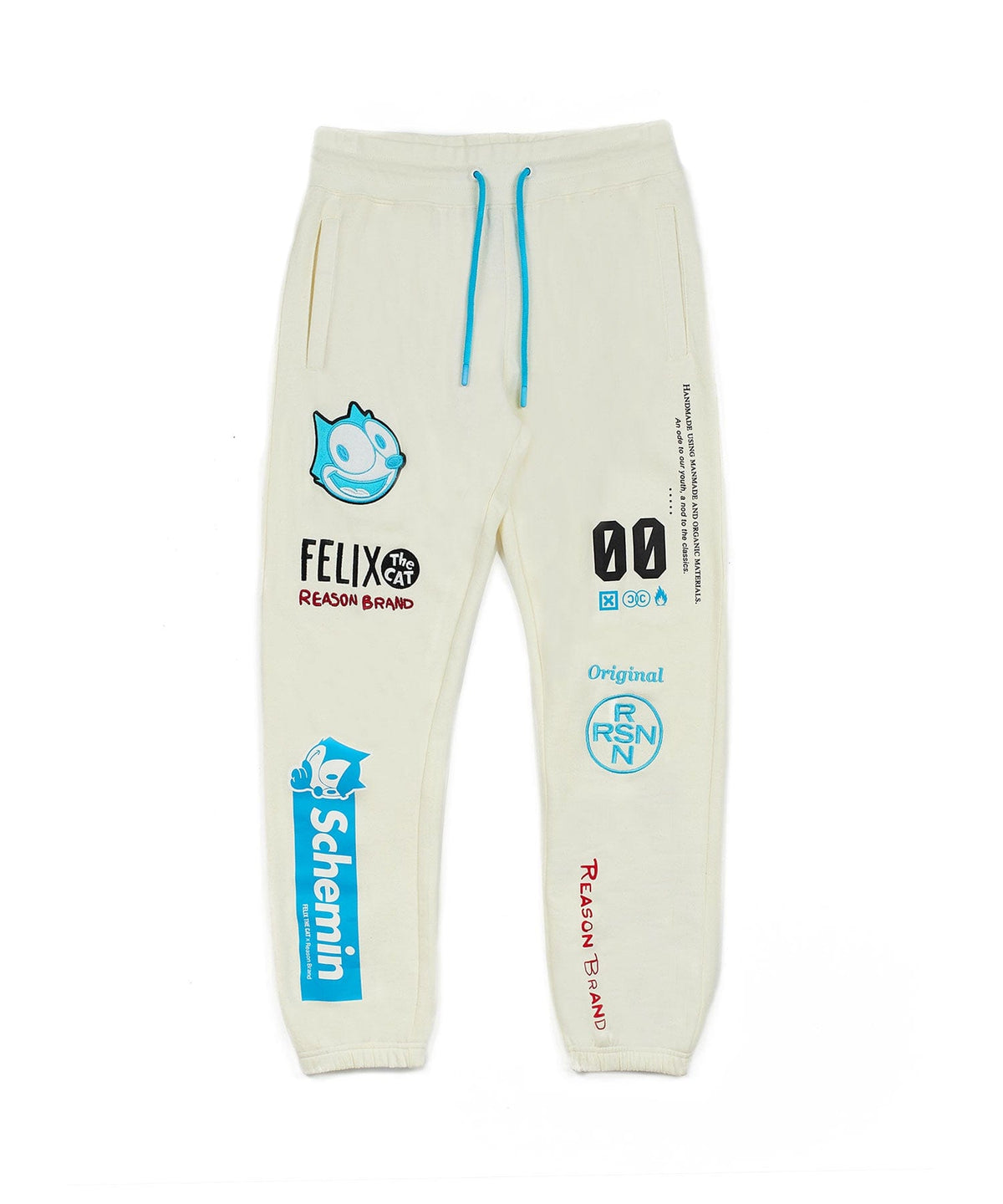 Reason Clothing Deals Felix Schemin Embroidery Detail Beige Jogger
