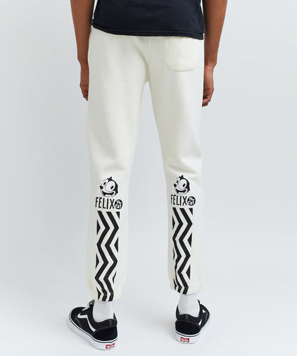 Reason Clothing Deals Felix Schemin Embroidery Detail Beige Jogger