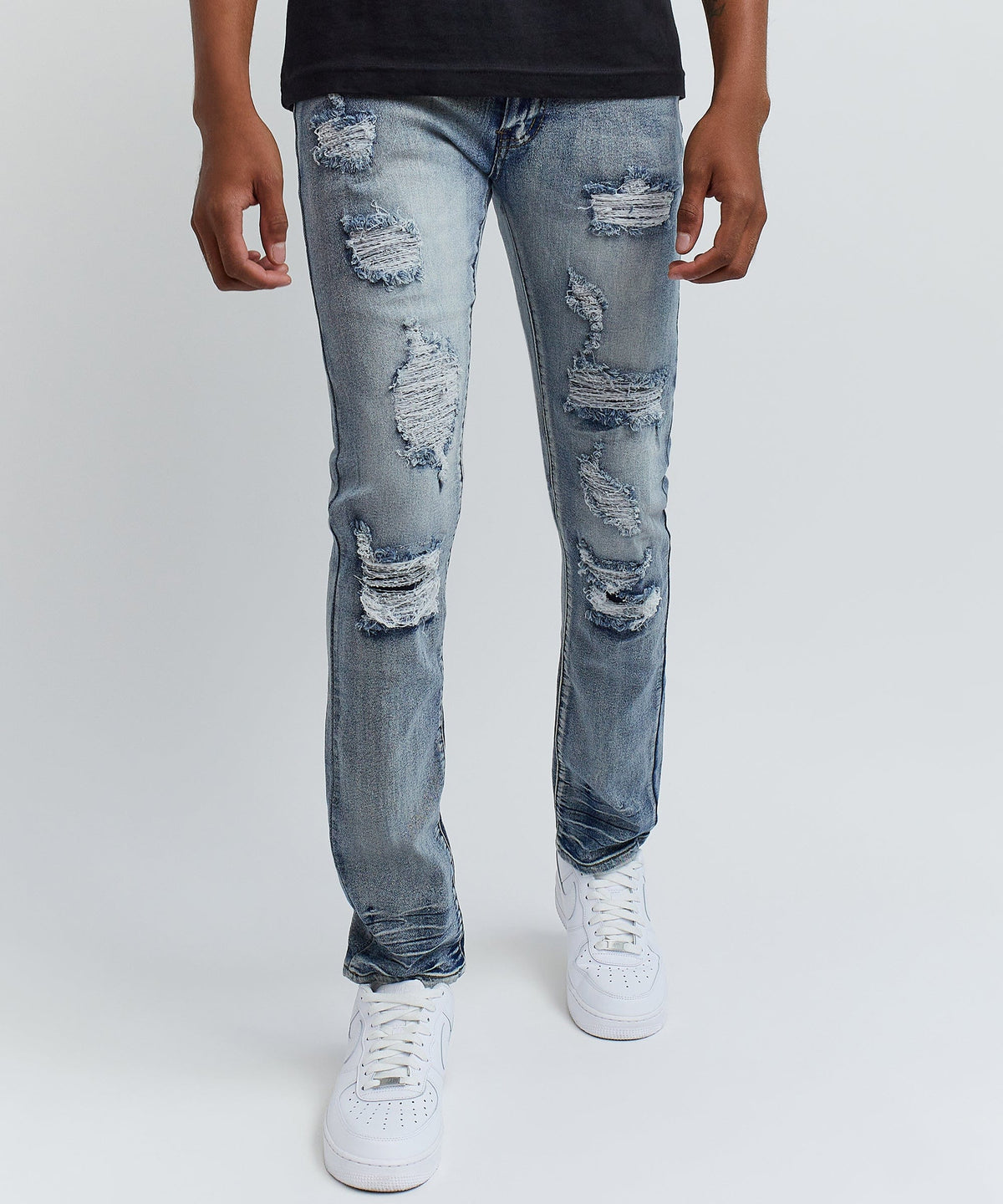 Reason Clothing Recommended Matthew Light Wash Slim Jeans