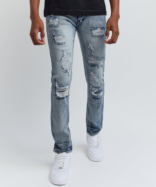 Reason Clothing Recommended Matthew Light Wash Slim Jeans
