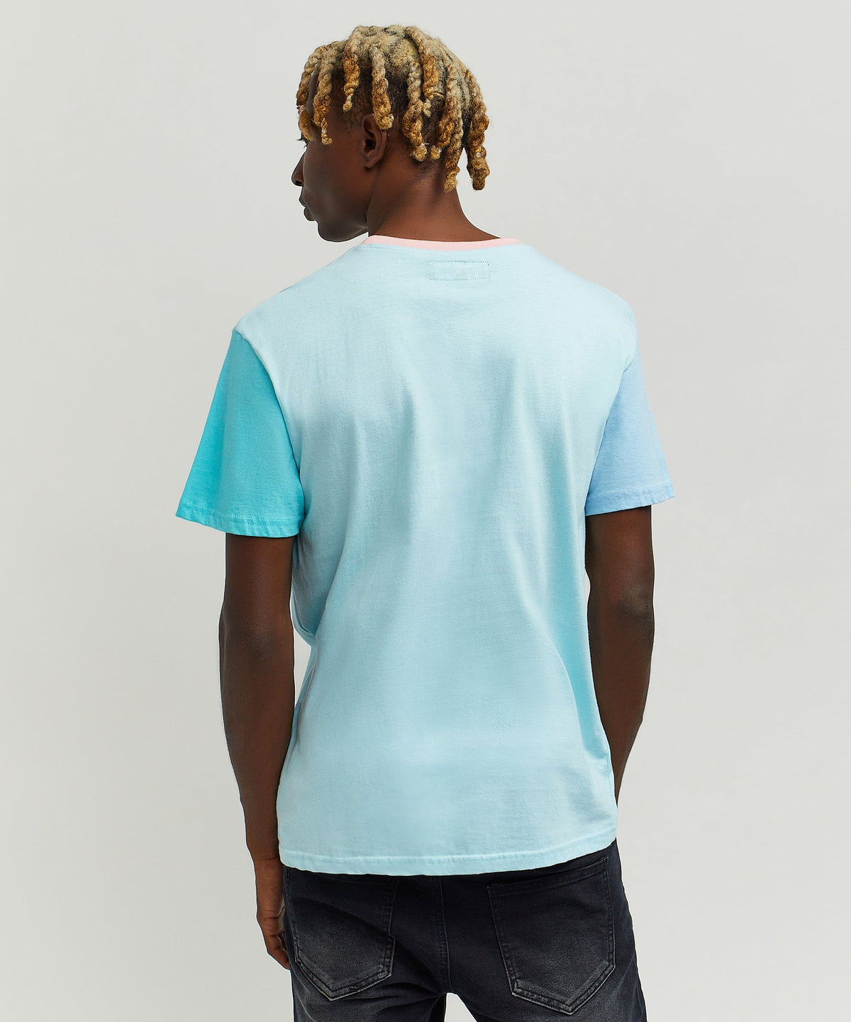 Reason Clothing Sale Peter Pastel Color Block Logo Tee