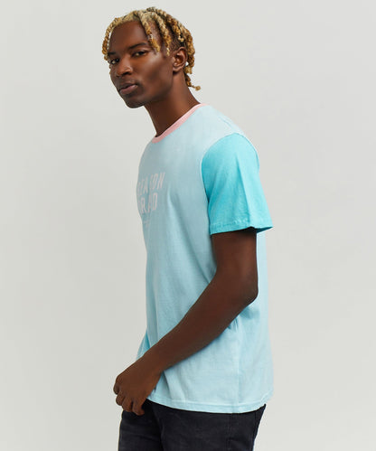 Reason Clothing Sale Peter Pastel Color Block Logo Tee