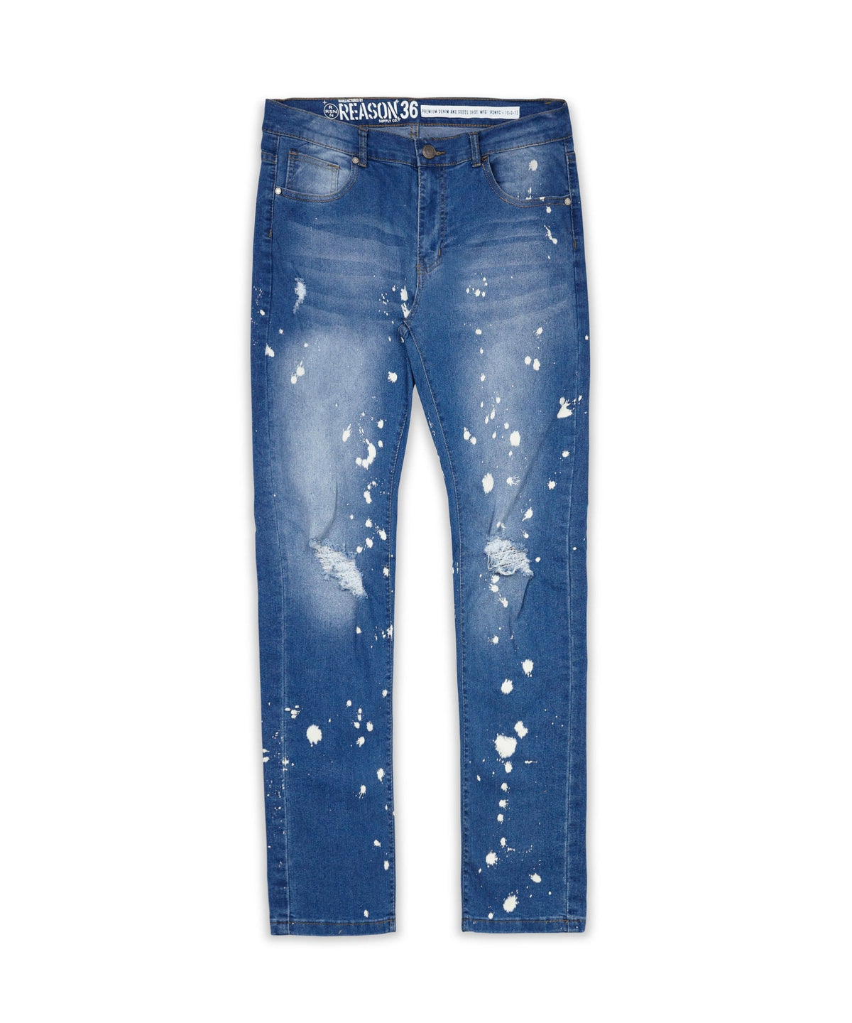 Reason Clothing Hot Sale John Light Wash Paint Splatter Jeans