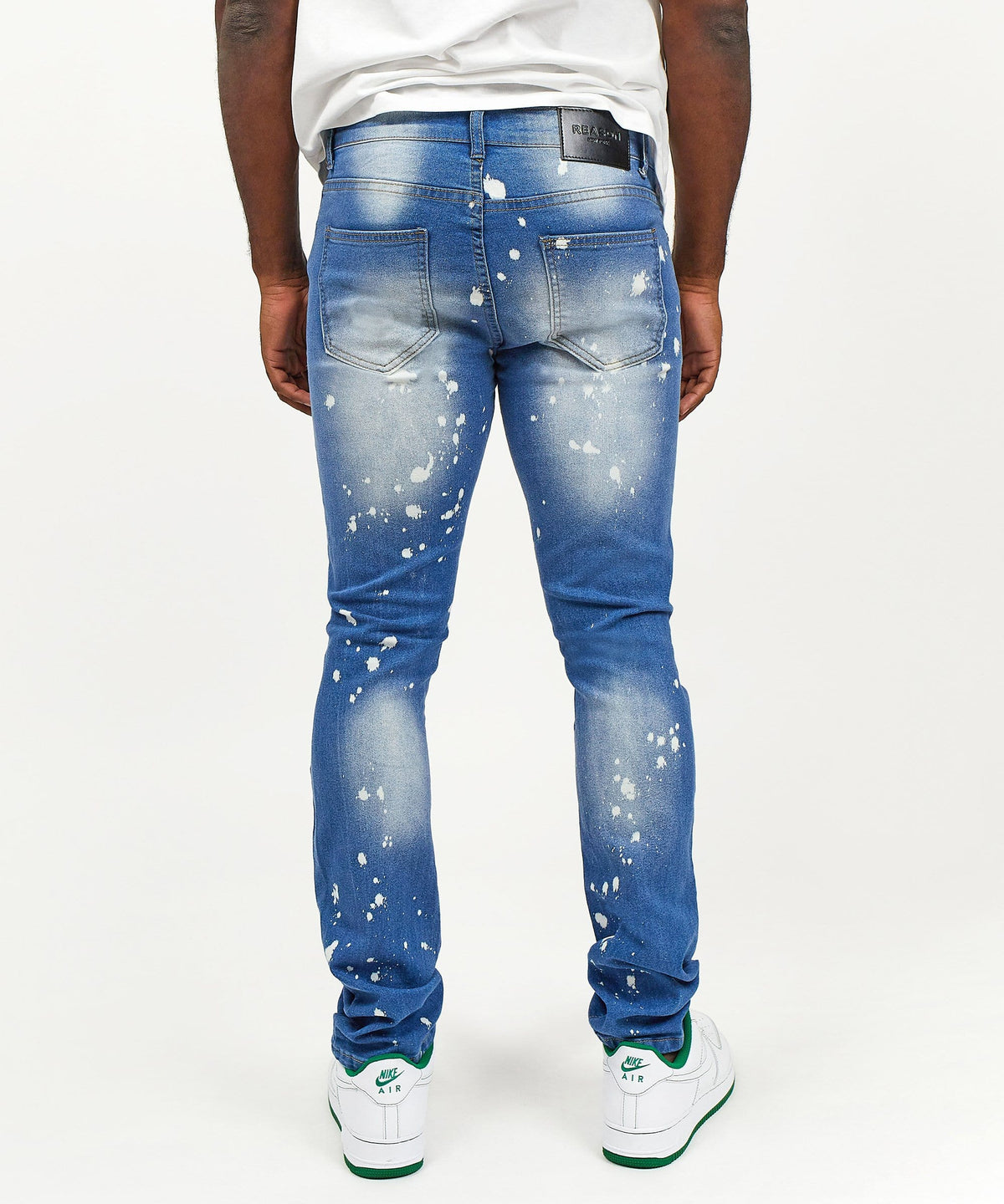 Reason Clothing Hot Sale John Light Wash Paint Splatter Jeans