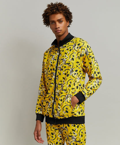 Reason Clothing Special Offer Skelly Smile Allover Print Track Jacket