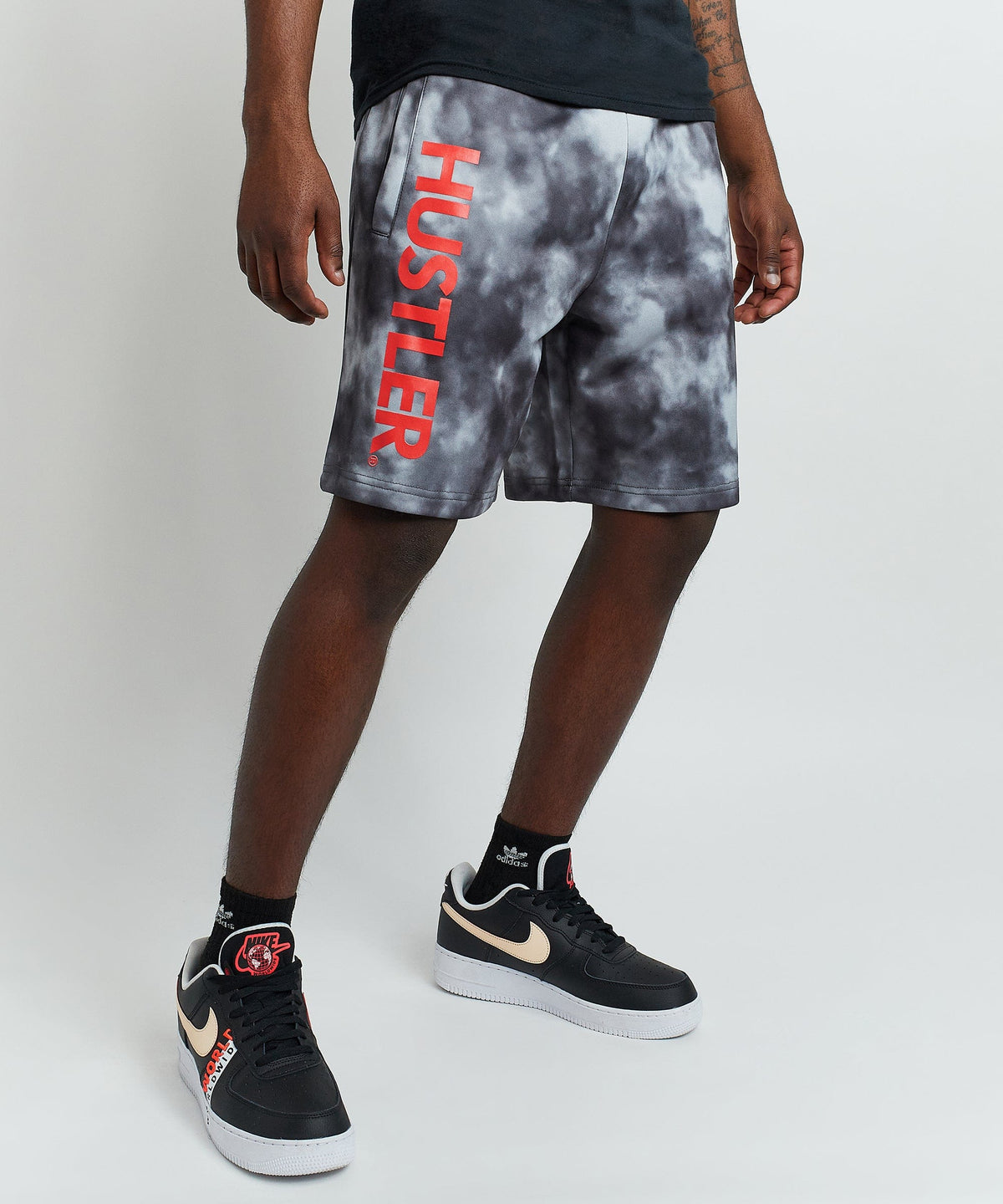 Reason Clothing Value Hustler Haze Tie Dye Grey Shorts