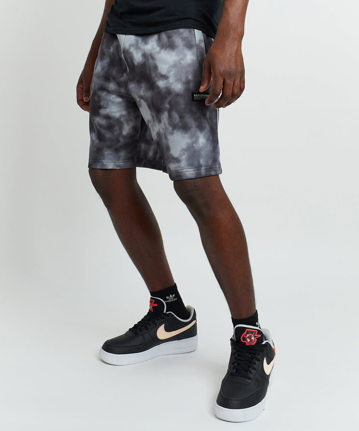 Reason Clothing Value Hustler Haze Tie Dye Grey Shorts