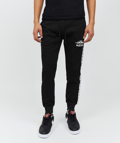Reason Clothing Special Offer Hustler Side Stripe Logo Jogger - Black 003 Is Live