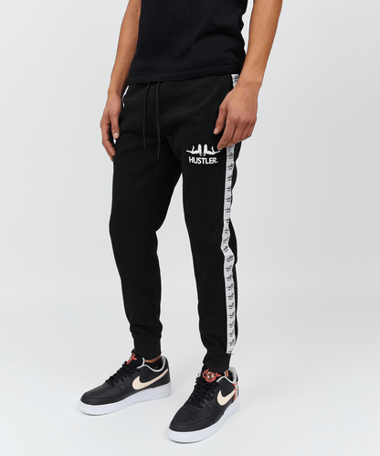 Reason Clothing Special Offer Hustler Side Stripe Logo Jogger - Black 003 Is Live