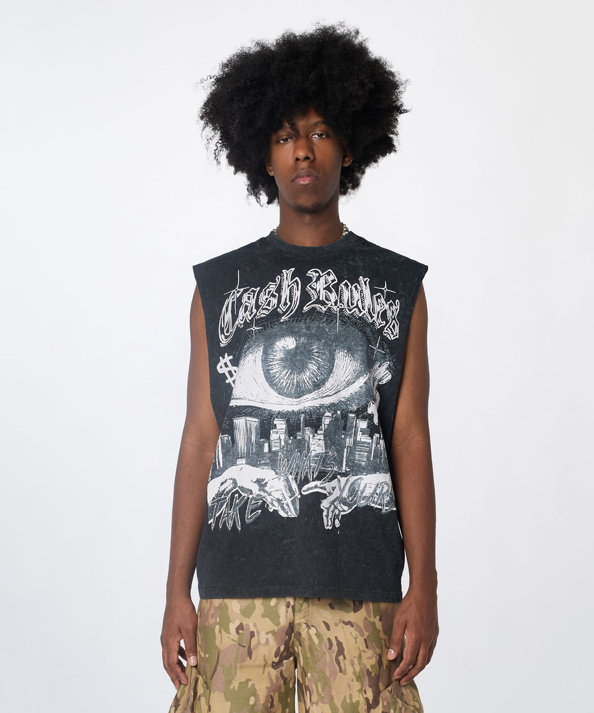 Reason Clothing Great Value Muscle Short Sleeve Tee - Washed Black