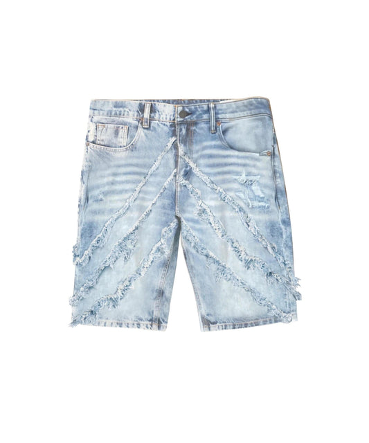 Reason Clothing Exclusive Plus Size Bandit Denim Short - Light Blue