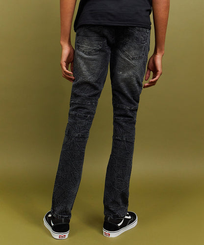 Reason Clothing Premium Emmett Moto Slim Jeans