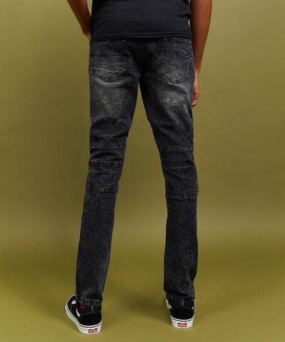 Reason Clothing Premium Emmett Moto Slim Jeans