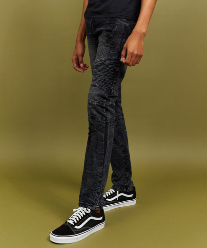 Reason Clothing Premium Emmett Moto Slim Jeans