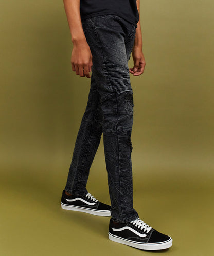 Reason Clothing Premium Emmett Moto Slim Jeans