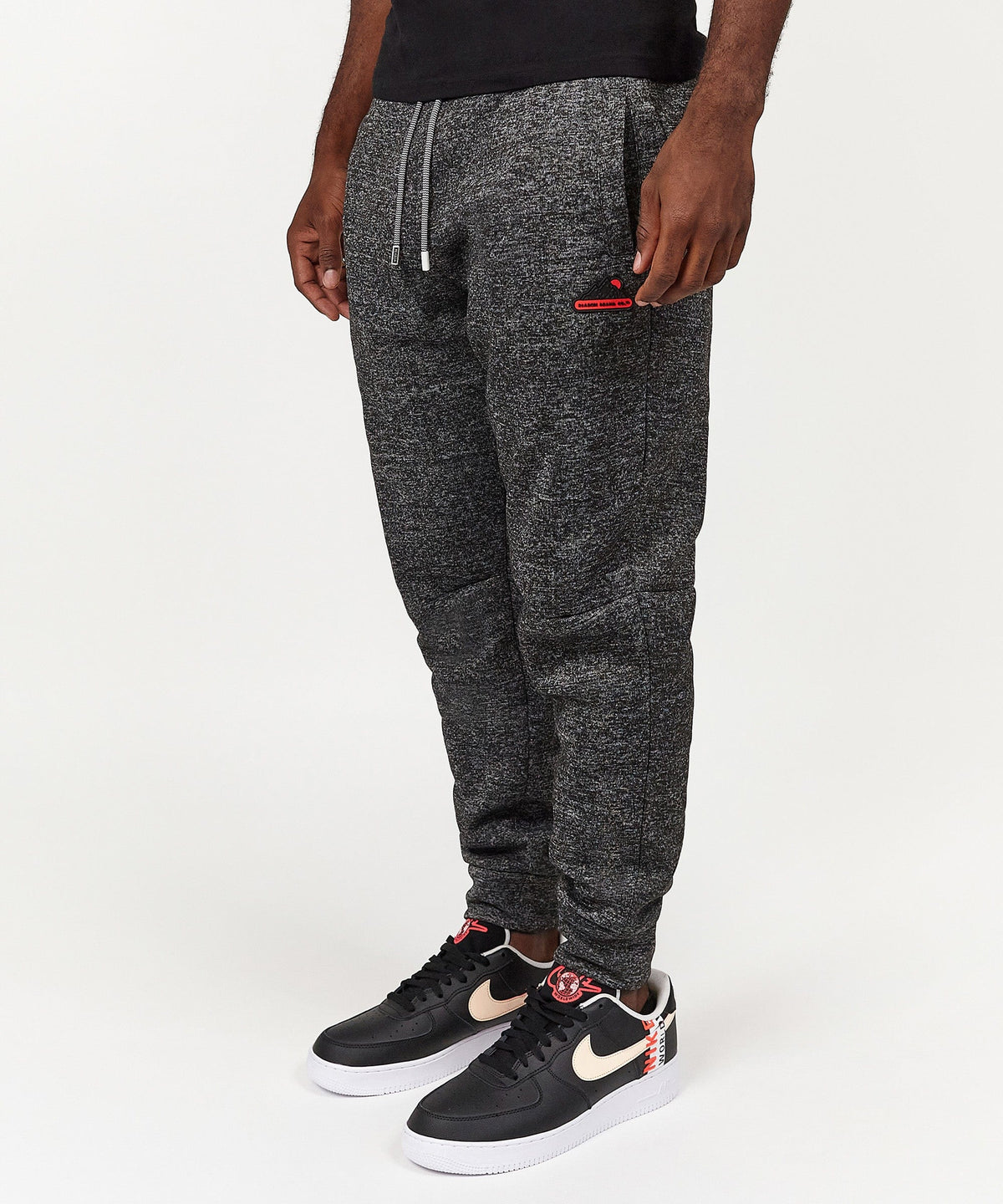 Reason Clothing Top Pick Tony Patch Slim Fit Heather Grey Jogger
