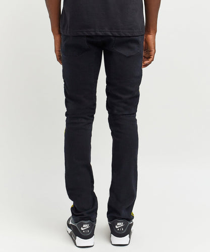Reason Clothing Special Offer Dunning Side Stripe Moto Jeans
