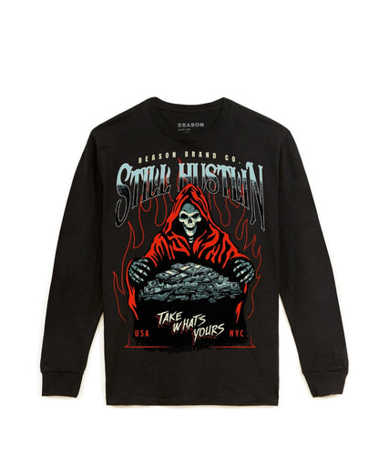 Reason Clothing Recommended Still Hustlin Long Sleeve Tee