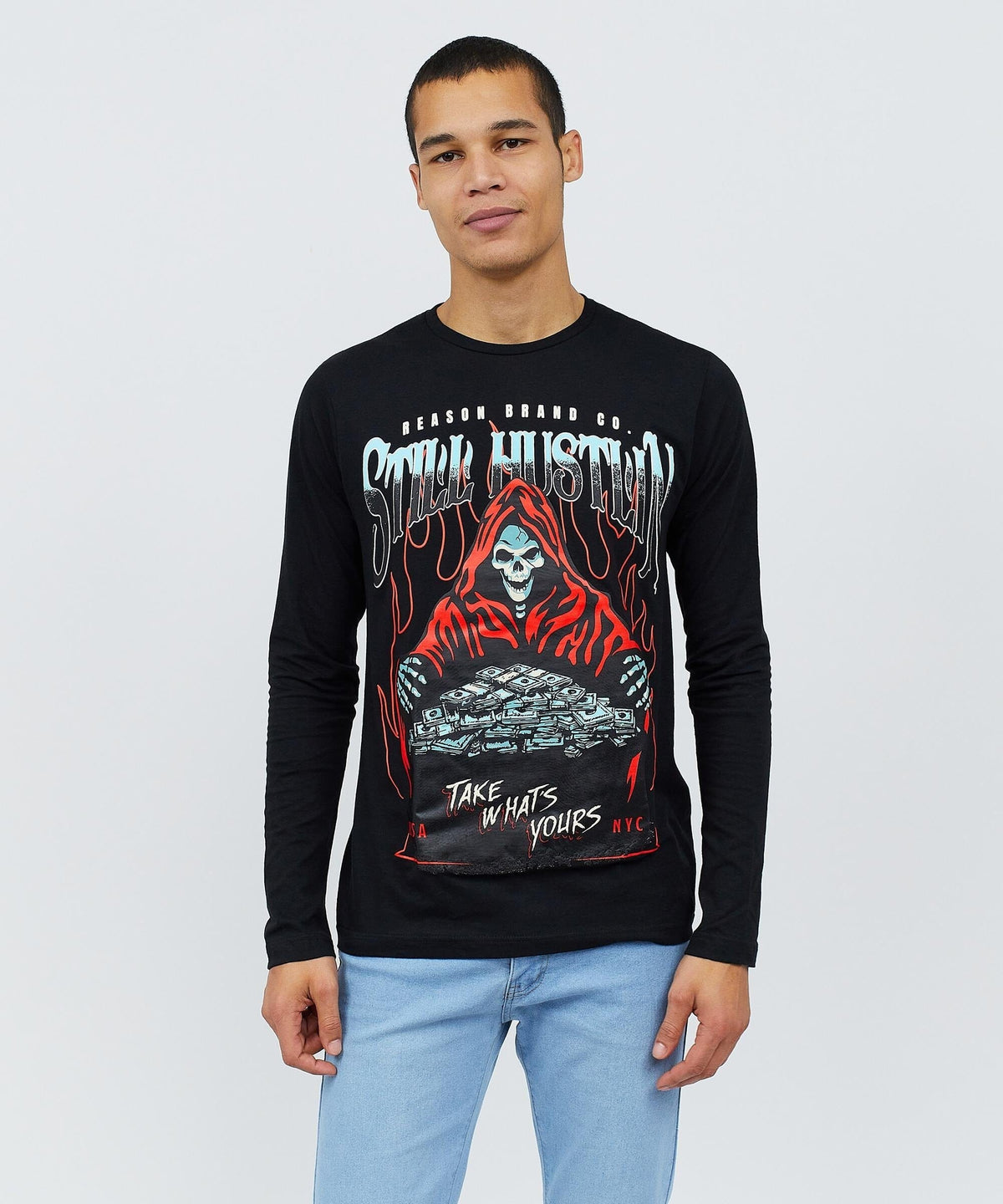 Reason Clothing Recommended Still Hustlin Long Sleeve Tee