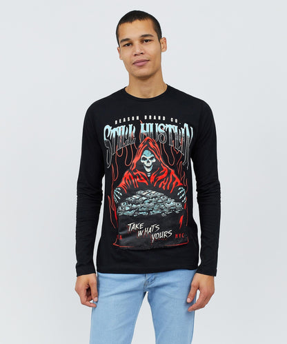 Reason Clothing Recommended Still Hustlin Long Sleeve Tee