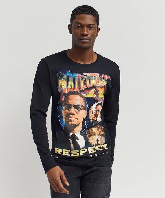 Reason Clothing New Malcolm X Respect Ls Tee Regular Style Is Live