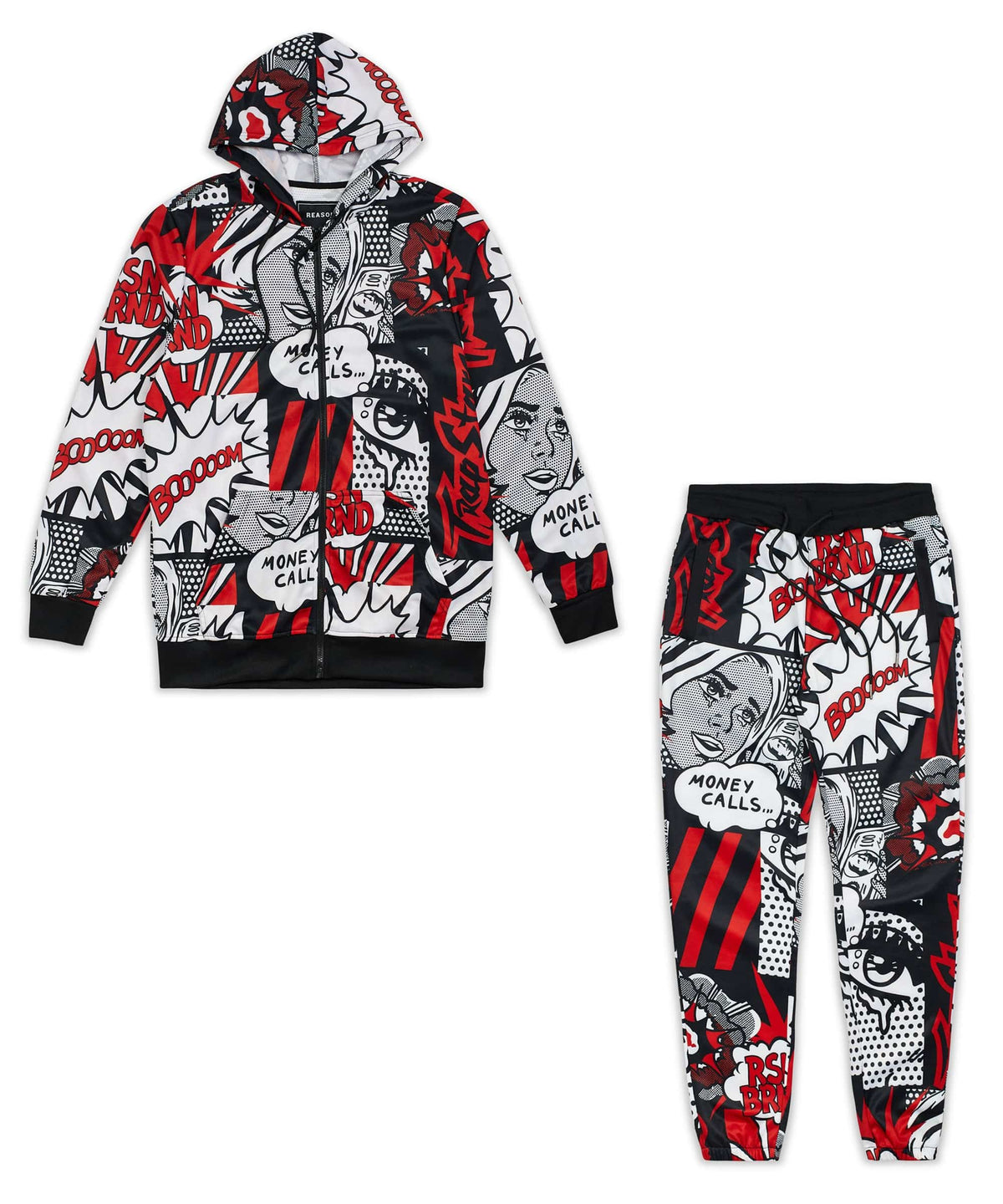 Reason Clothing Special Offer Money Calls Comic Print Track Set