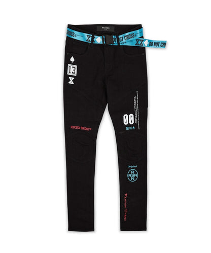 Reason Clothing Best Price Cloud Graphic Print Slim Jeans