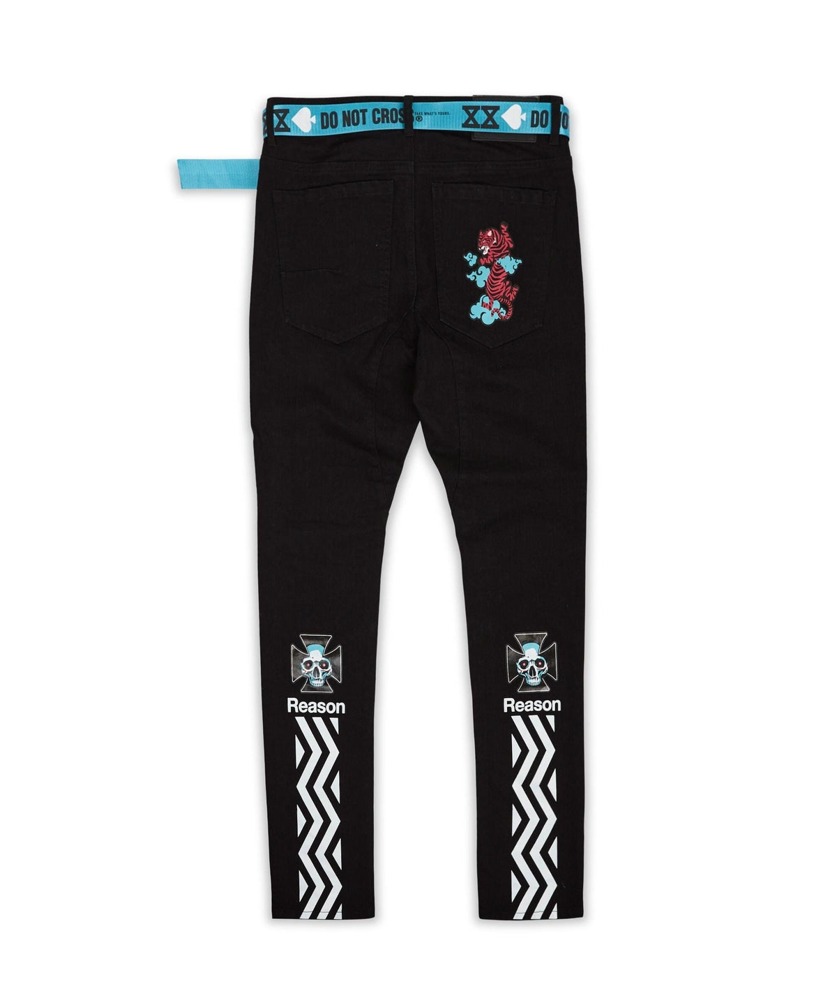 Reason Clothing Best Price Cloud Graphic Print Slim Jeans