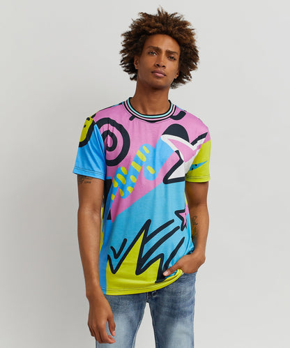 Reason Clothing Great Value Relax Allover Print Graphic Tee