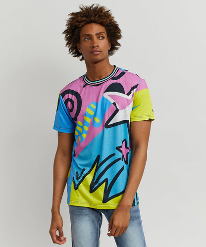 Reason Clothing Great Value Relax Allover Print Graphic Tee