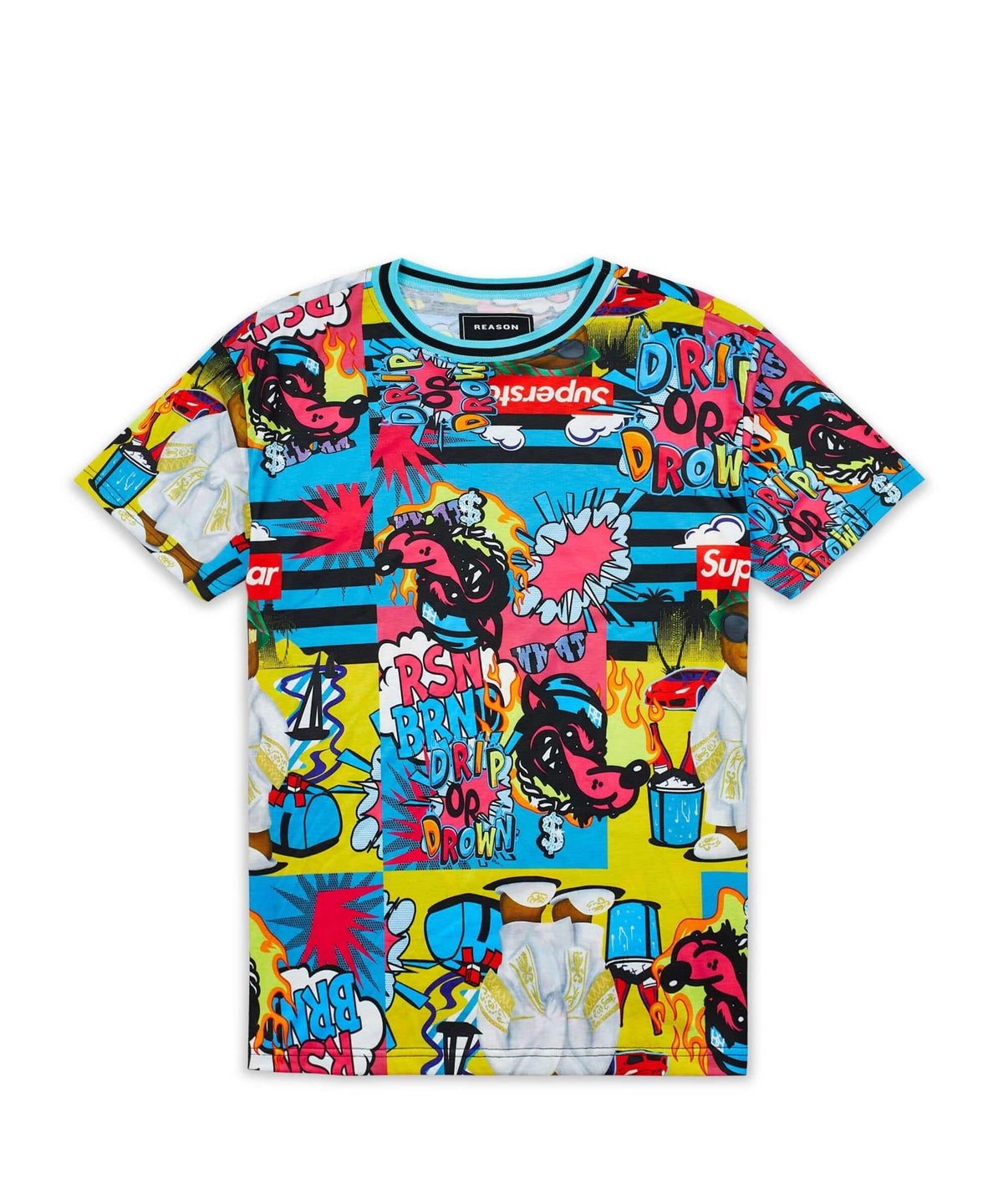 Reason Clothing Exclusive Drip Drip Allover Print Graphic Tee