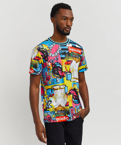 Reason Clothing Exclusive Drip Drip Allover Print Graphic Tee