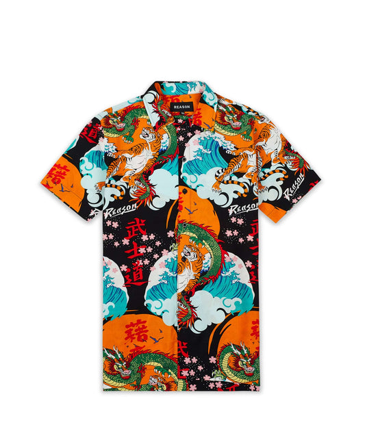 Reason Clothing Premium Dragon & Tiger Shirt