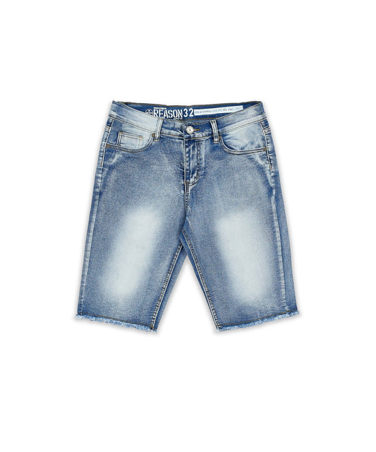 Reason Clothing Best Price Plus Size Josiah Light Wash Basic Denim Shorts